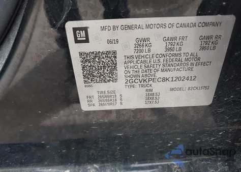 2019 Chevrolet Silverado 1500 Ld Lt from USA, damaged, VIN 2GCVKPEC8K1202412